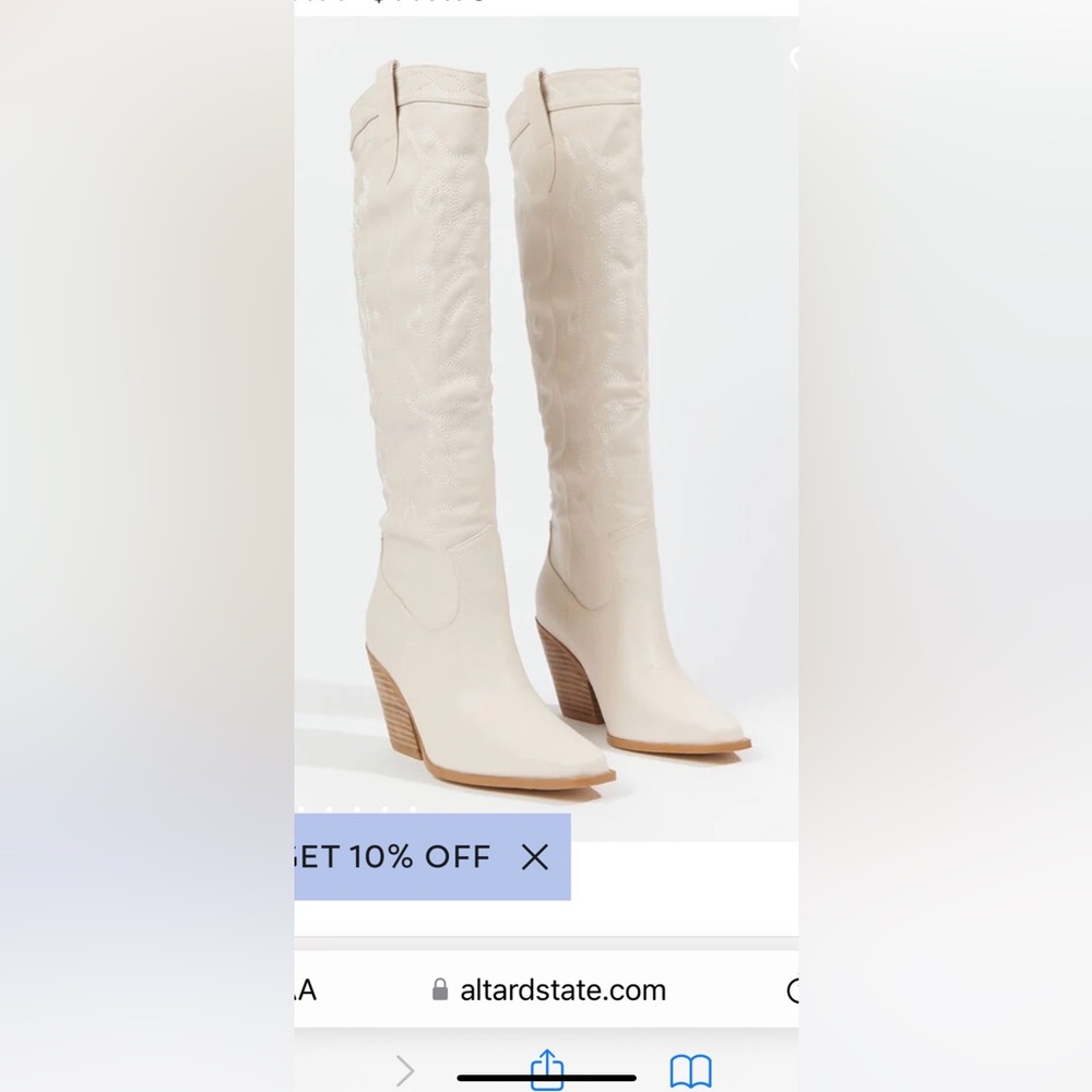 White cowboy boots